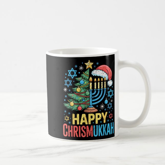 Caneca De Café Happy Chrismukkah Holiday Christmas And Hanukkah S (Direita)
