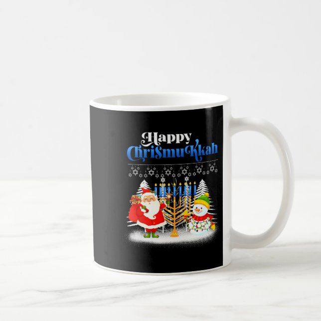 Caneca De Café Happy Chrismukkah Jewish Christmas Hanukkah  (Direita)
