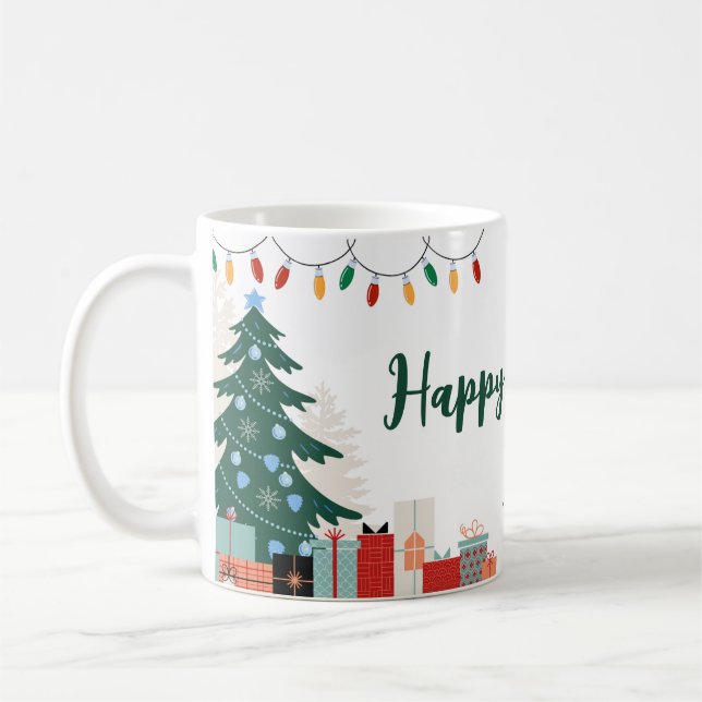 Caneca De Café Happy Christmas Festive Mug (Esquerda)