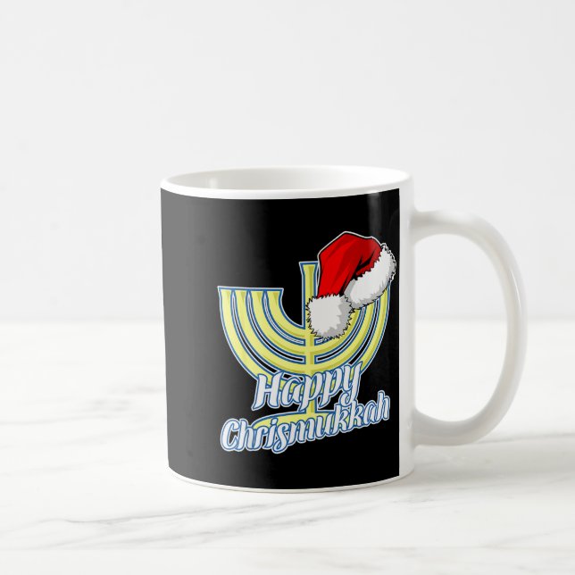 Caneca De Café Happy Christmukkah Hanukkah Christmas  (Direita)