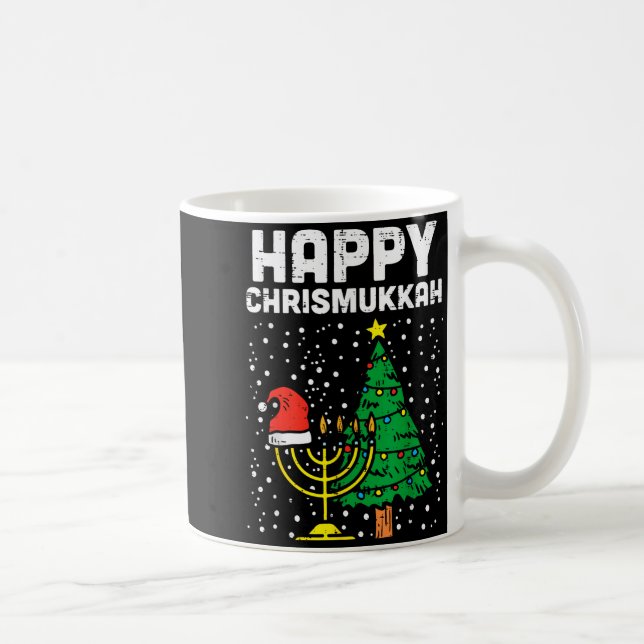 Caneca De Café Happy Christmukkah Jewish Christmas Hanukkah Chanu (Direita)