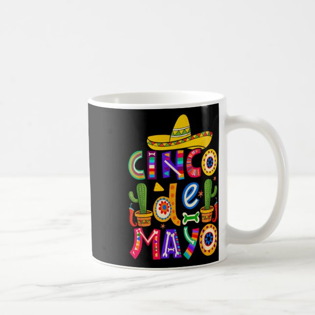 Caneca De Café Happy Cinco De Mayo Fiesta Squad 5 De Mayo Mexican (Direita)