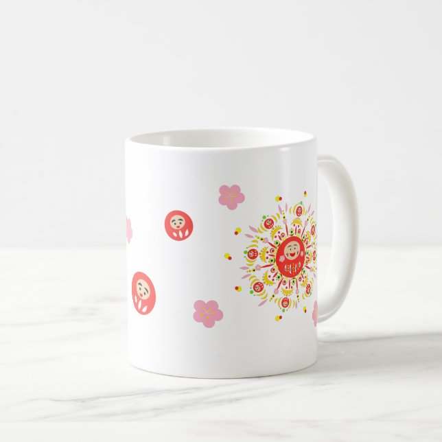 Caneca De Café Happy Daruma Sun Mug (Frente Esquerda)
