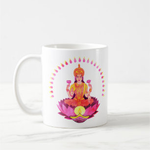 Caneca De Café Happy Diwali - Deepalavi Lakshmi Goddese 1