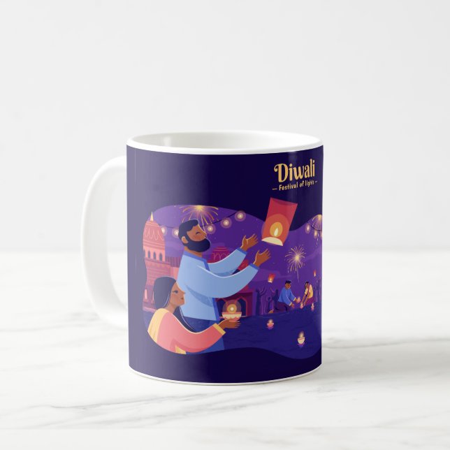 Caneca De Café Happy Diwali Mug (Frente Esquerda)