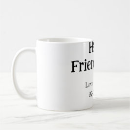 Caneca De Café Happy friendsgiving add name with love date simple