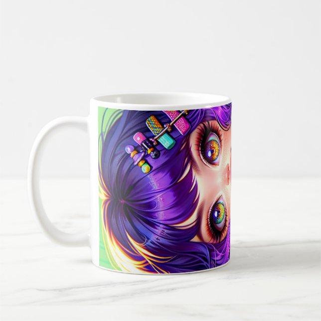 Caneca De Café Happy Girl Design (Esquerda)