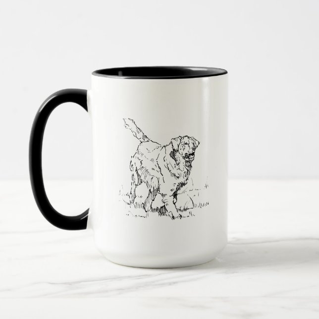 Caneca de Café Happy Golden Retriever, Presente pa (Esquerda)