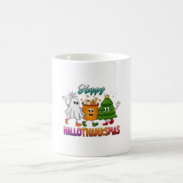 Caneca De Café Happy Hallothanksmas (Centro)