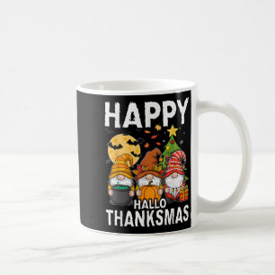 Caneca De Café Happy Hallothanksmas Gnomos Lover Feliz das Bruxas