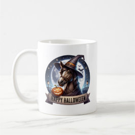 Caneca De Café Happy Halloween Horse Mug, Halloween Gift, Animal
