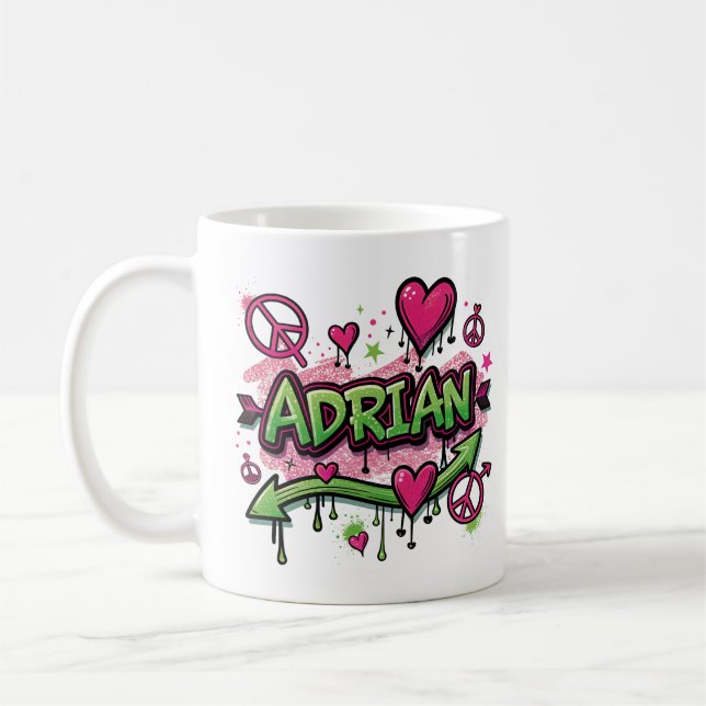 Caneca De Café Happy Hippie Adrian 1 (Esquerda)