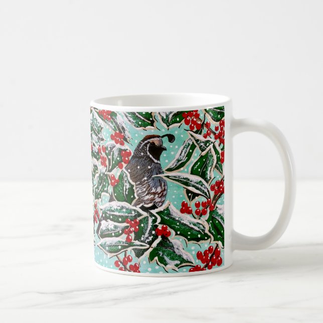 Caneca De Café Happy Holly Quail (Direita)