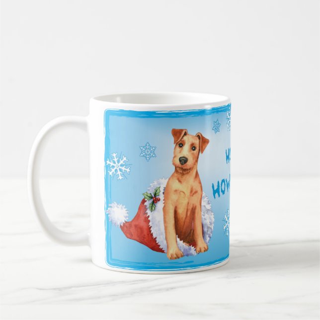 Caneca De Café Happy Howlidays Irlandês Terrier Mug (Esquerda)