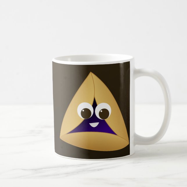 Caneca De Café Happy Kawaii Prune Hamentashen (Direita)