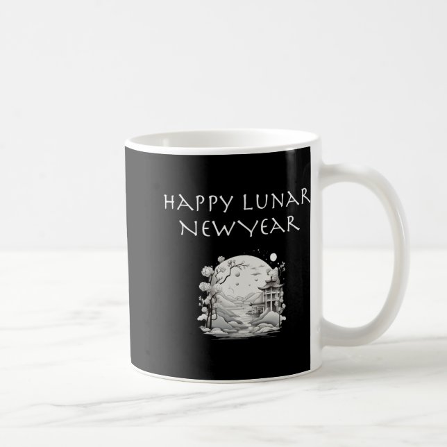 Caneca De Café Happy Lunar New Year Charming Design Gift  (Direita)