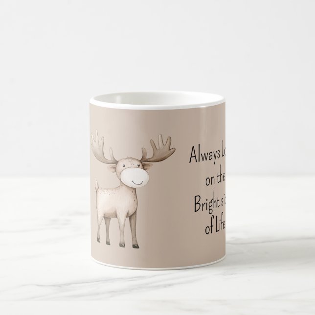 Caneca De Café Happy Moose Bright Side of Life (Centro)