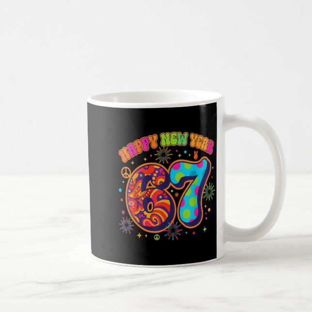 Caneca De Café Happy New Year 2026 Gen Alpha 67 Meme Brain Rot Vi (Direita)