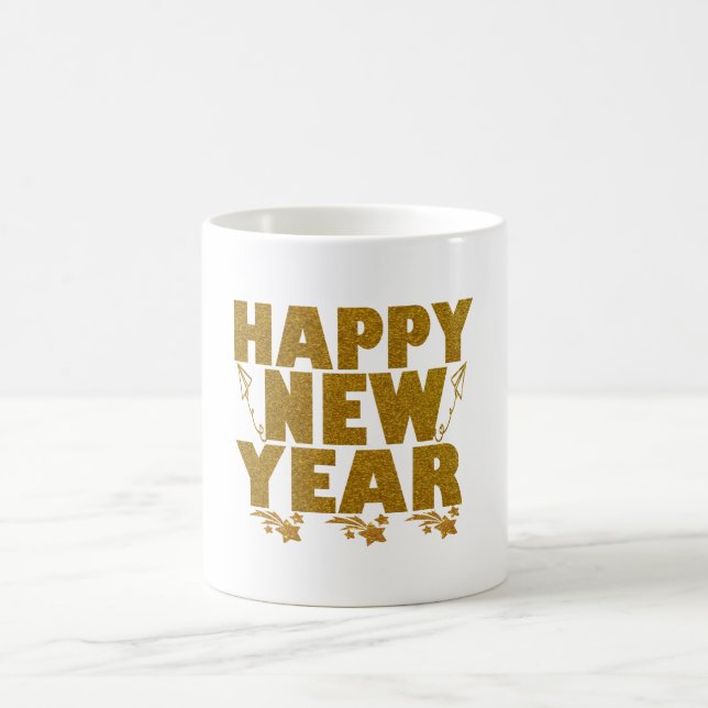 Caneca De Café Happy New Year 2026 Matching Family NYE Party (Centro)