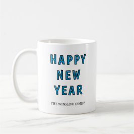 Caneca De Café Happy New Year Mug Personalized Family Name custom