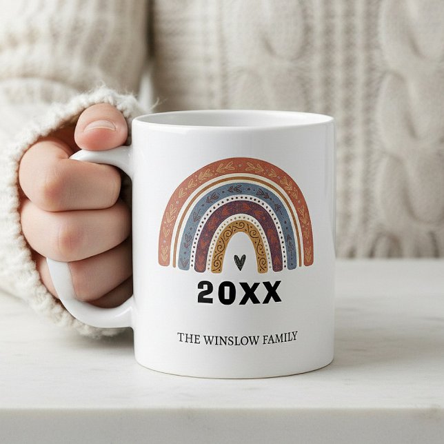 Caneca De Café Happy New Year Mug Personalized Family Name custom (Criador carregado)