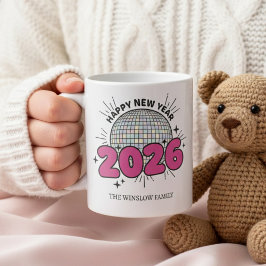 Caneca De Café Happy New Year Mug Personalized Family Name custom