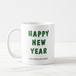 Caneca De Café Happy New Year Mug Personalized Family Name custom