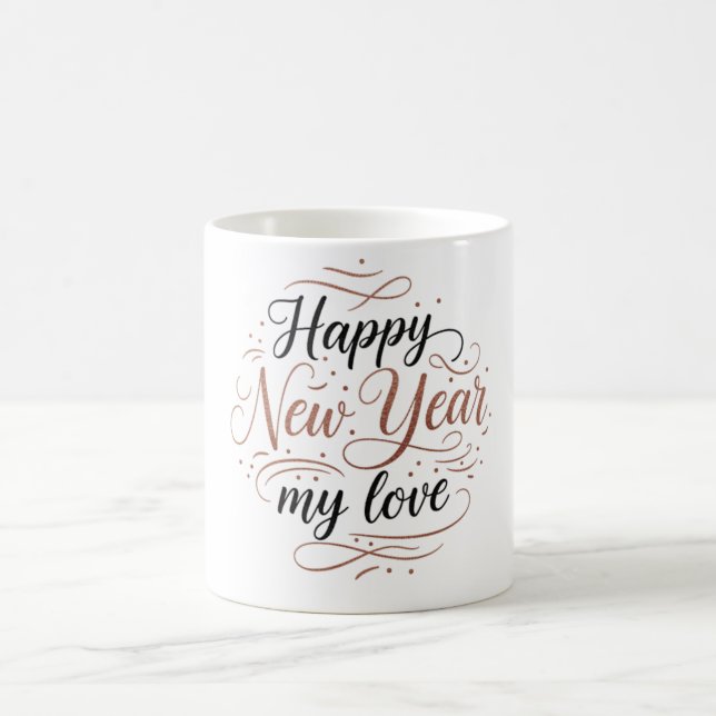 Caneca De Café Happy New Year My Love Coffee Mug (Centro)