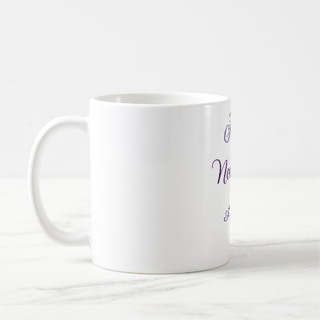 Caneca De Café Happy new year purple calligraphy simple minimal  (Esquerda)