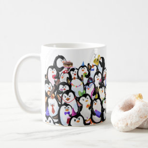 Caneca De Café Happy Penguins Party Mug