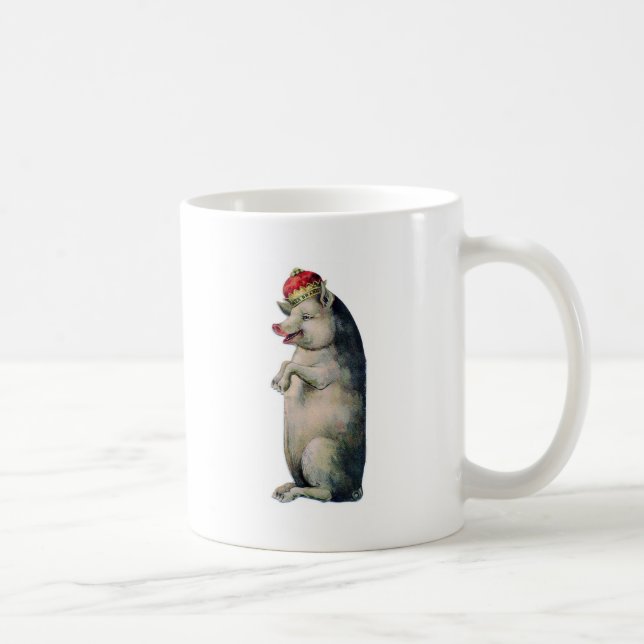 Caneca De Café Happy pig king (Direita)