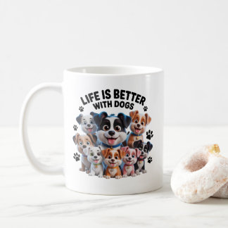 Caneca De Café Happy Puppy Squad – Cute Dog Lovers Collection