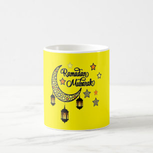 Caneca De Café Happy Ramadan Mubarak Kareem Crescent lanterna