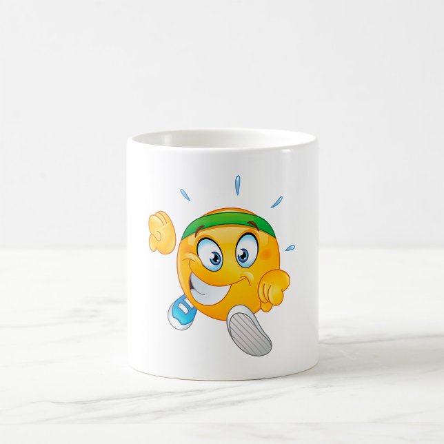 Caneca De Café Happy Running Emoji (Criador carregado)