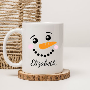 Caneca De Café Happy Snowman Face