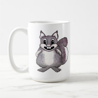 Caneca De Café Happy Squirrel Cartoon Drawing 