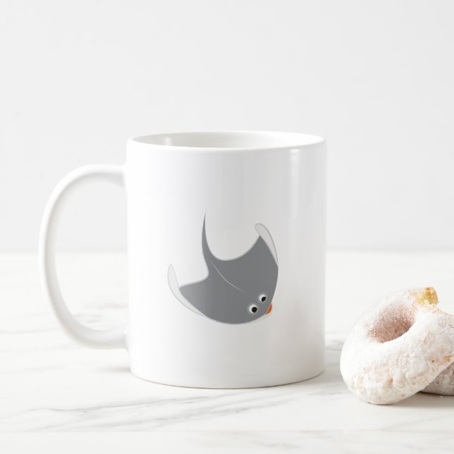 Caneca De Café Happy Stingrays (Com Donut)