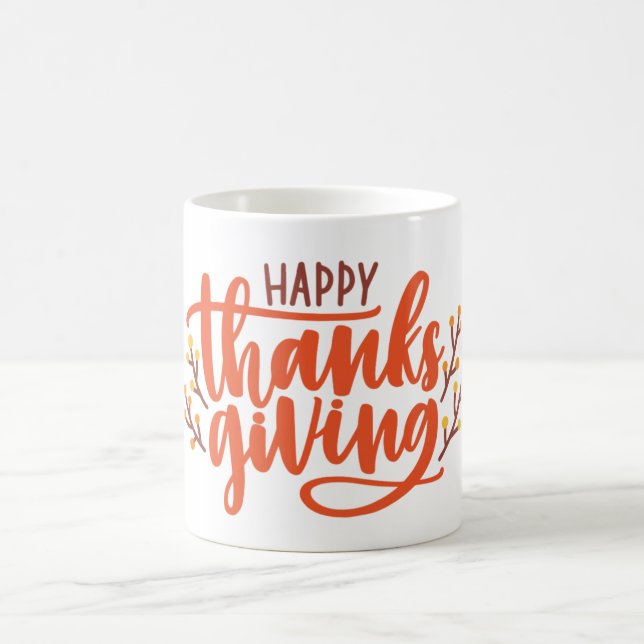 Caneca De Café Happy Thanksgiving Classic Coffee Mug JCoCustom (Centro)