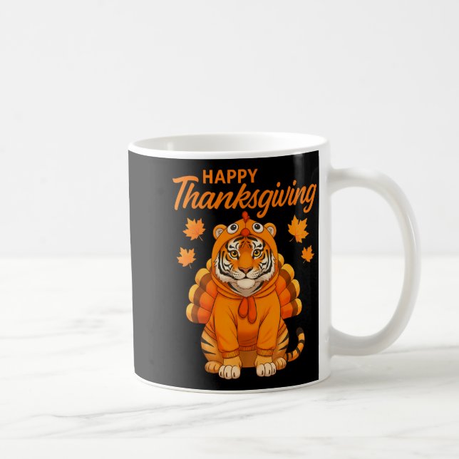 Caneca De Café Happy Thanksgiving Tiger Women Boys Girls Kids Out (Direita)