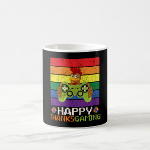 Caneca De Café Happy Thanksgiving Turkey Gaming Video Game Gamer