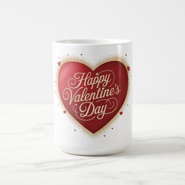 Caneca De Café Happy Valentine’s Day (Centro)