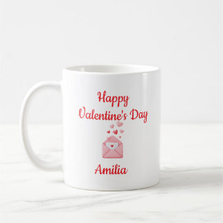 Caneca De Café Happy Valentine’s Day Cute Love Mug