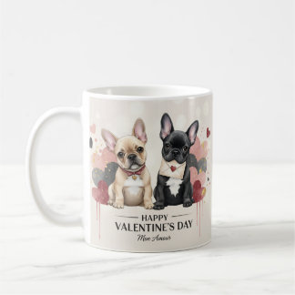 Caneca De Café Happy Valentine’s Day French Bulldog Mug – Cute