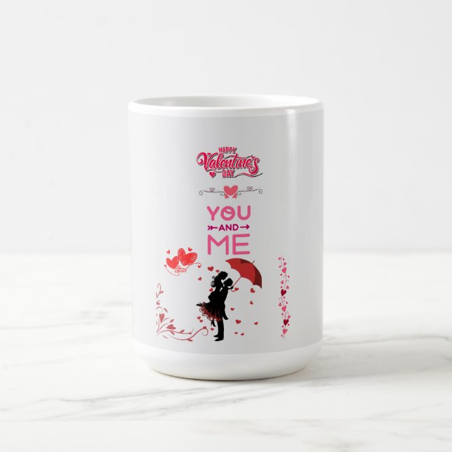Caneca De Café Happy Valentine’s Day – You and Me Romantic Love  (Centro)