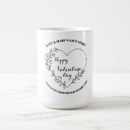 Caneca De Café Happy Valentine's Day Business Name Website