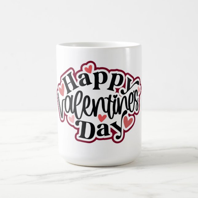 Caneca De Café  Happy Valentine's Day Heart (Centro)