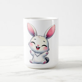 Caneca De Café Happy Watercolor Bunny