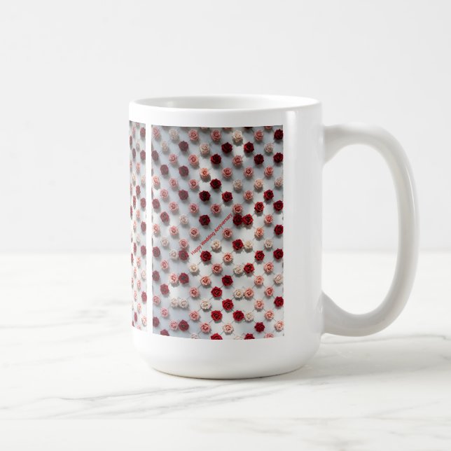 Caneca De Café Happy Wedding Anniversary  (Direita)