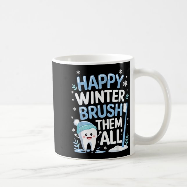 Caneca De Café Happy Winter Bruhem All Teeth Dental Dentist Chris (Direita)