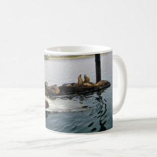 Caneca De Café Harbor Seals, Morro Bay, Califórnia